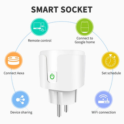 WiFi Smart Plug – Voice Control, App & Timer, Alexa & Google Home