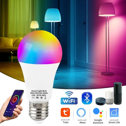 Smart WiFi LED Bulb RGB E27 – 16M Colours, Alexa & Google Voice Control