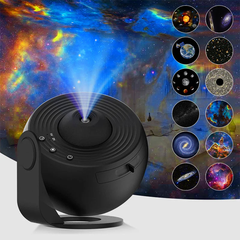 Galaxy Star Projector Night Light – 360° Rotating Nebula for Bedroom & Kids