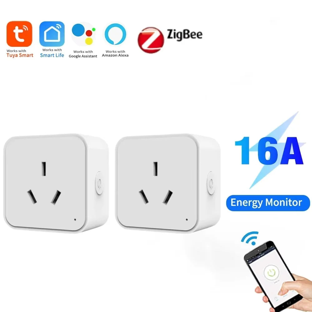 AU Multi-Socket Smart Plug – WiFi + Zigbee, Alexa & Google Voice Control