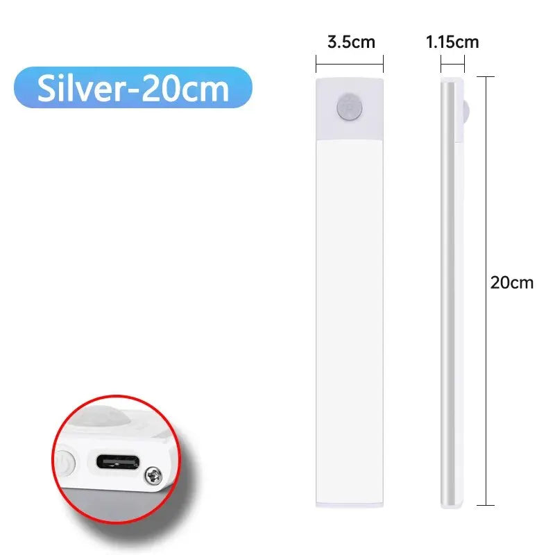 Rechargeable Motion Sensor LED Light Bar – Wardrobe, Kitchen & Cabinet