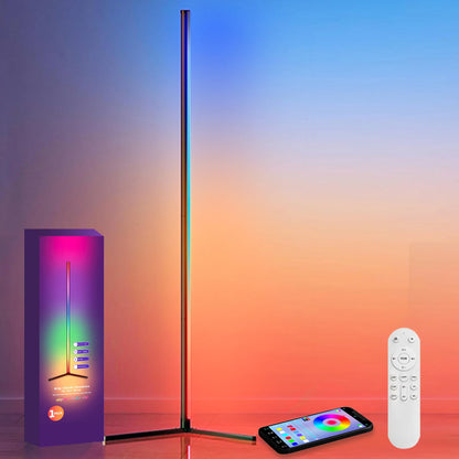 RGB Smart Corner Floor Lamp – WiFi App Control, Music Sync, Alexa & Google