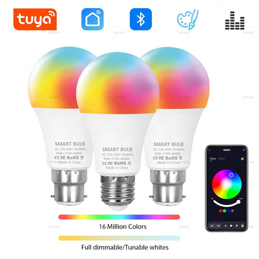 Bluetooth Smart LED Bulb E27 – RGB Colour-Changing, App Control, No Hub