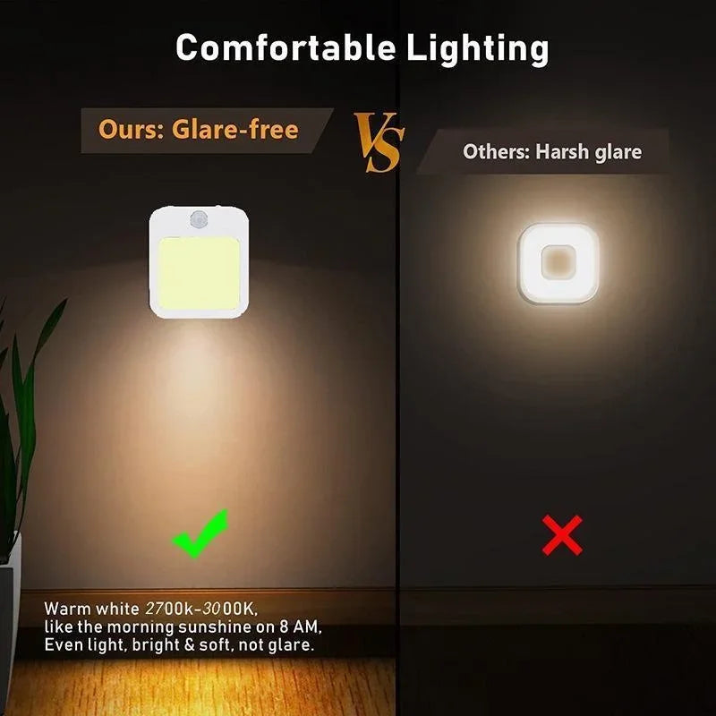 Motion Sensor Night Light – Wireless Plug-In LED for Hallway & Bedroom