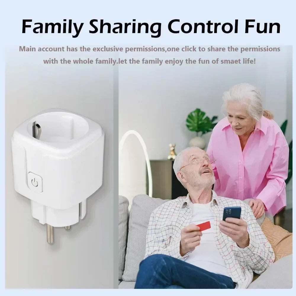 Smart WiFi Plug EU Socket – Alexa, Google Home & Smart Life App Control