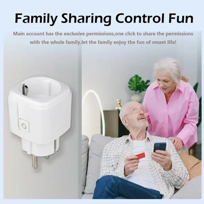 Smart WiFi Plug EU Socket – Alexa, Google Home & Smart Life App Control