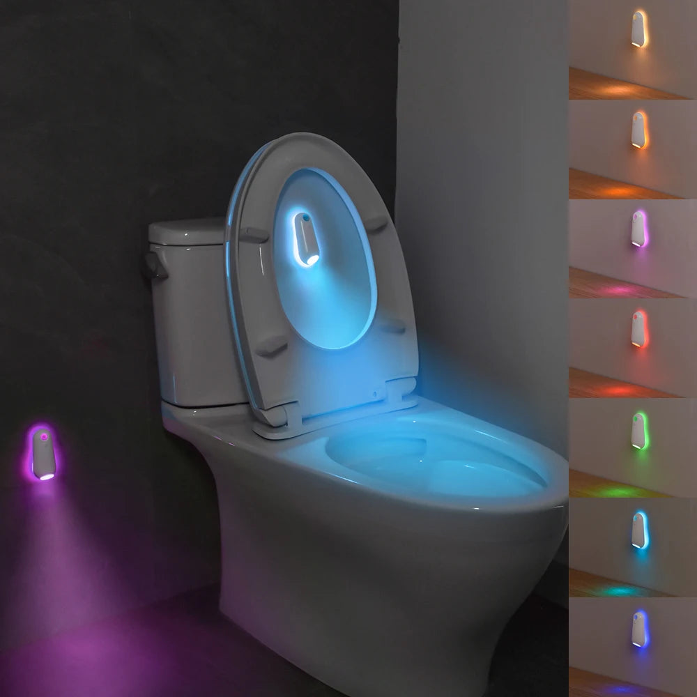  Toilet Night Light 8-Colour LED Bowl Light Auto On and Off