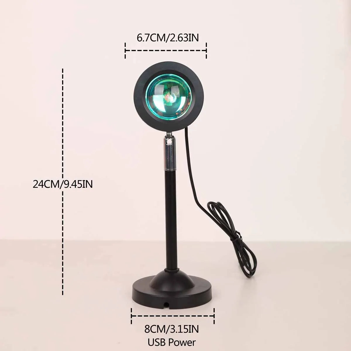 Sunset Projection Lamp – 16-Colour Mood Light for Bedroom & Photography