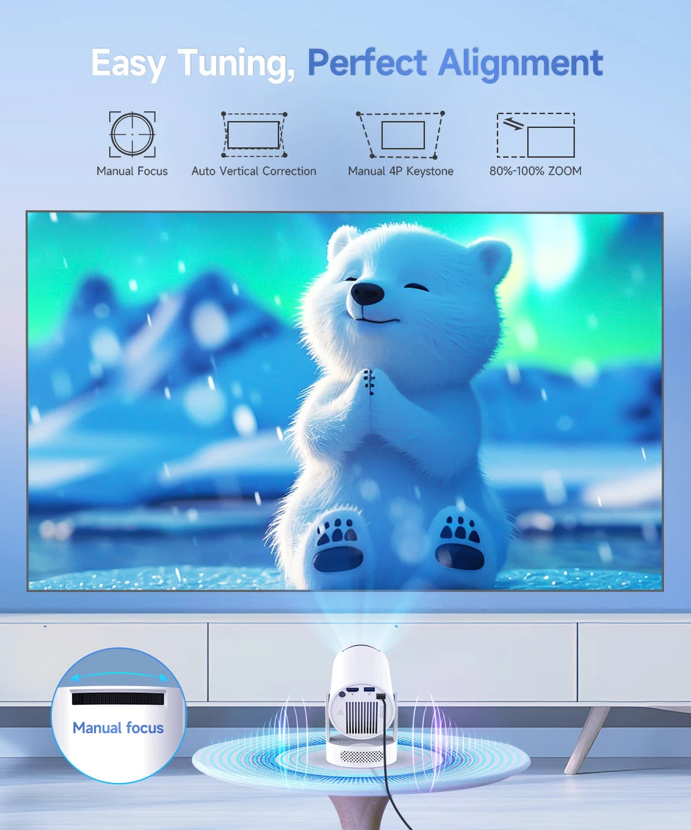 Android smart projector with WiFi and Bluetooth