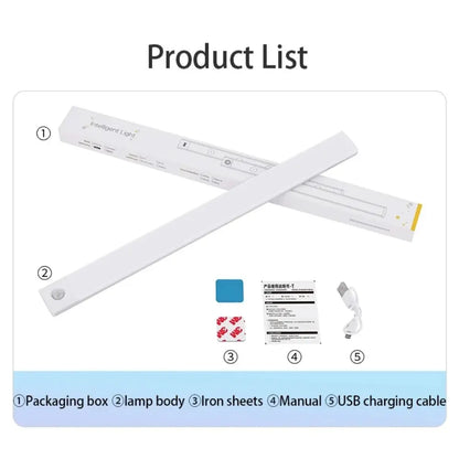Rechargeable Motion Sensor LED Light Bar – Wardrobe, Kitchen & Cabinet