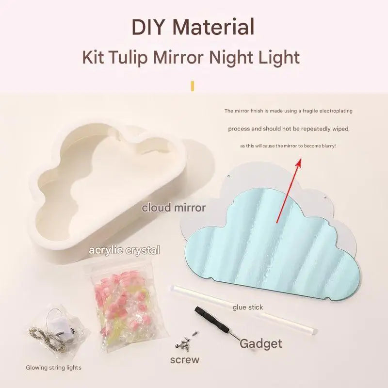 Tulip Night Light Cute Soft-Glow Bedside Lamp Rechargeable