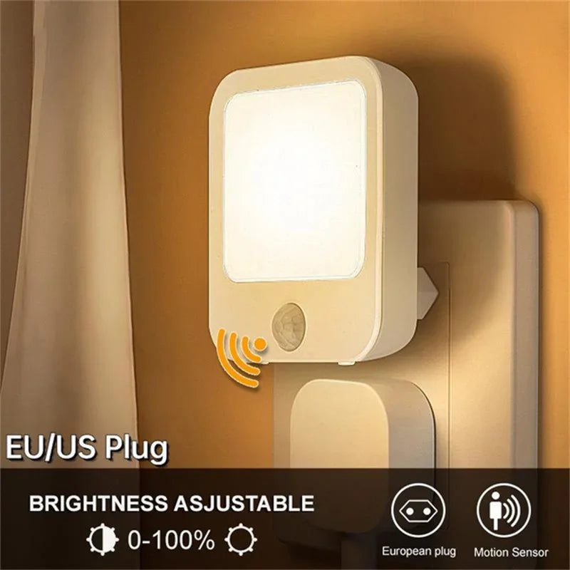 Motion Sensor Night Light – Wireless Plug-In LED for Hallway & Bedroom