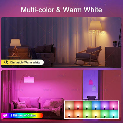 smart E14 RGB color-changing bulb